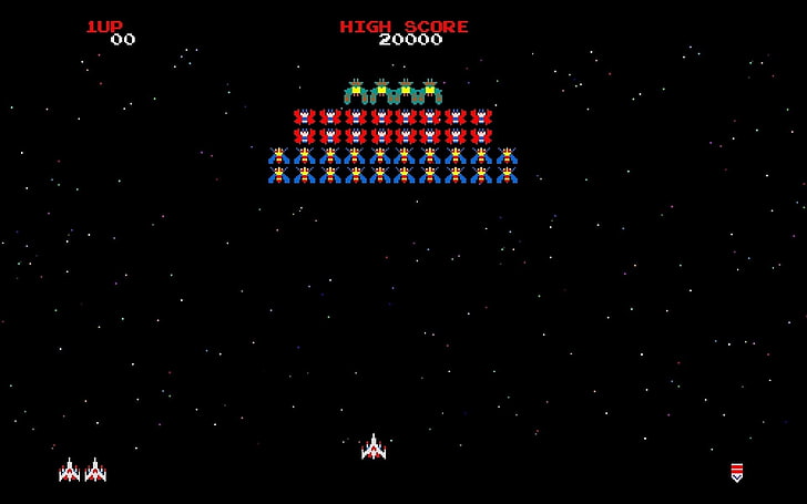 Play Galaga, no people, transportation, arts culture and entertainment, text Free HD Wallpaper