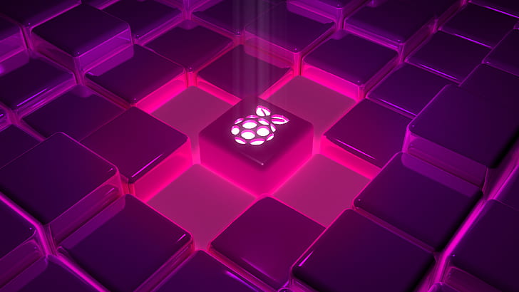 Raspberry Pi 4 Logo, nightlife, grid, light  natural phenomenon, illuminated Free HD Wallpaper