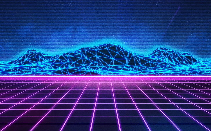 Retro-Wave Sun, neon, retro games Free HD Wallpaper