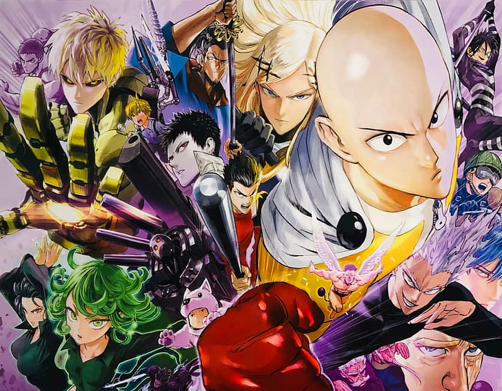 Saitama One Punch, genos onepunch man, drive knight onepunch man, puripuri prisoner onepunch man, onepunch man Free HD Wallpaper