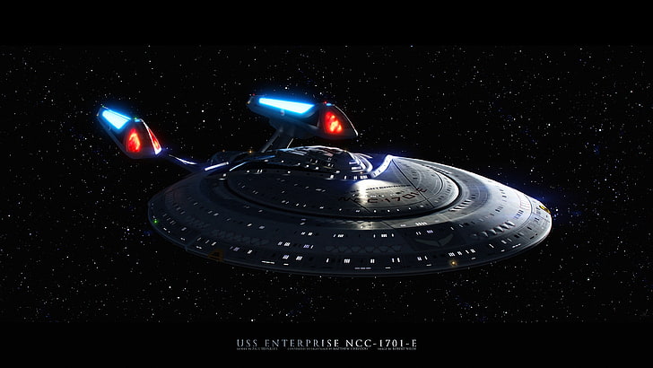 Star Trek Sovereign-class, star  space, night, uss enterprise spaceship, glowing Free HD Wallpaper