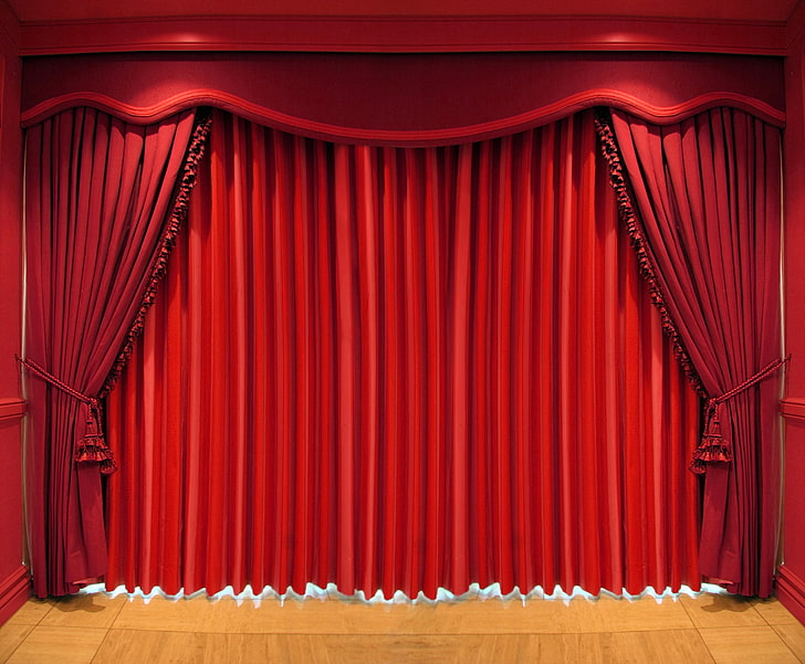 Animated Stage Curtains, fame, stage  performance space, entertainment event, speech Free HD Wallpaper