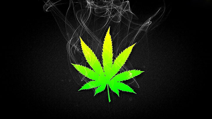 Anime Weed, smoke, weed Free HD Wallpaper