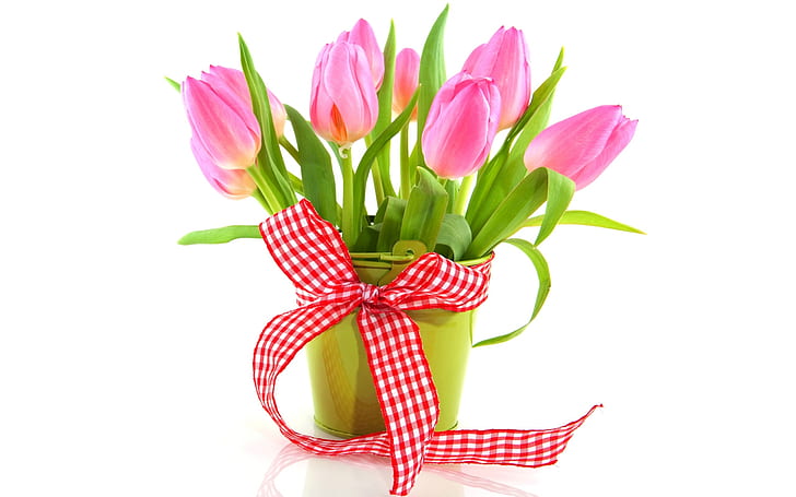 Artificial Tulip Flowers, pink, fresh, tulips, flowers Free HD Wallpaper