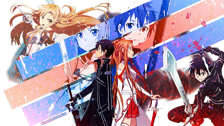 Asuna Sword Art Online Anime, hanging, choice, full frame, yuuki asuna Free HD Wallpaper