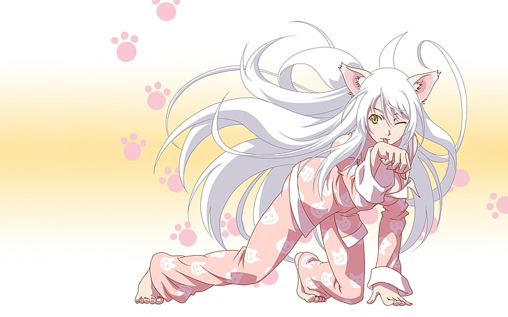 Bakemonogatari, ribbon, event, multi colored, animal representation