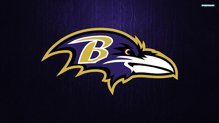 Baltimore Ravens Logo History, blue, ravens, yellow, animal representation Free HD Wallpaper