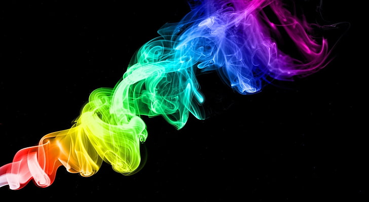 black background, no people, smoke  physical structure, changing form Free HD Wallpaper