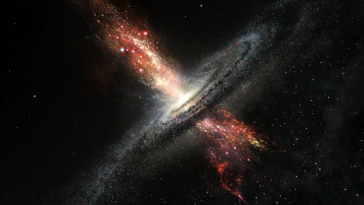 Black Hole Nebula, destruction, galaxy, artwork, black Free HD Wallpaper