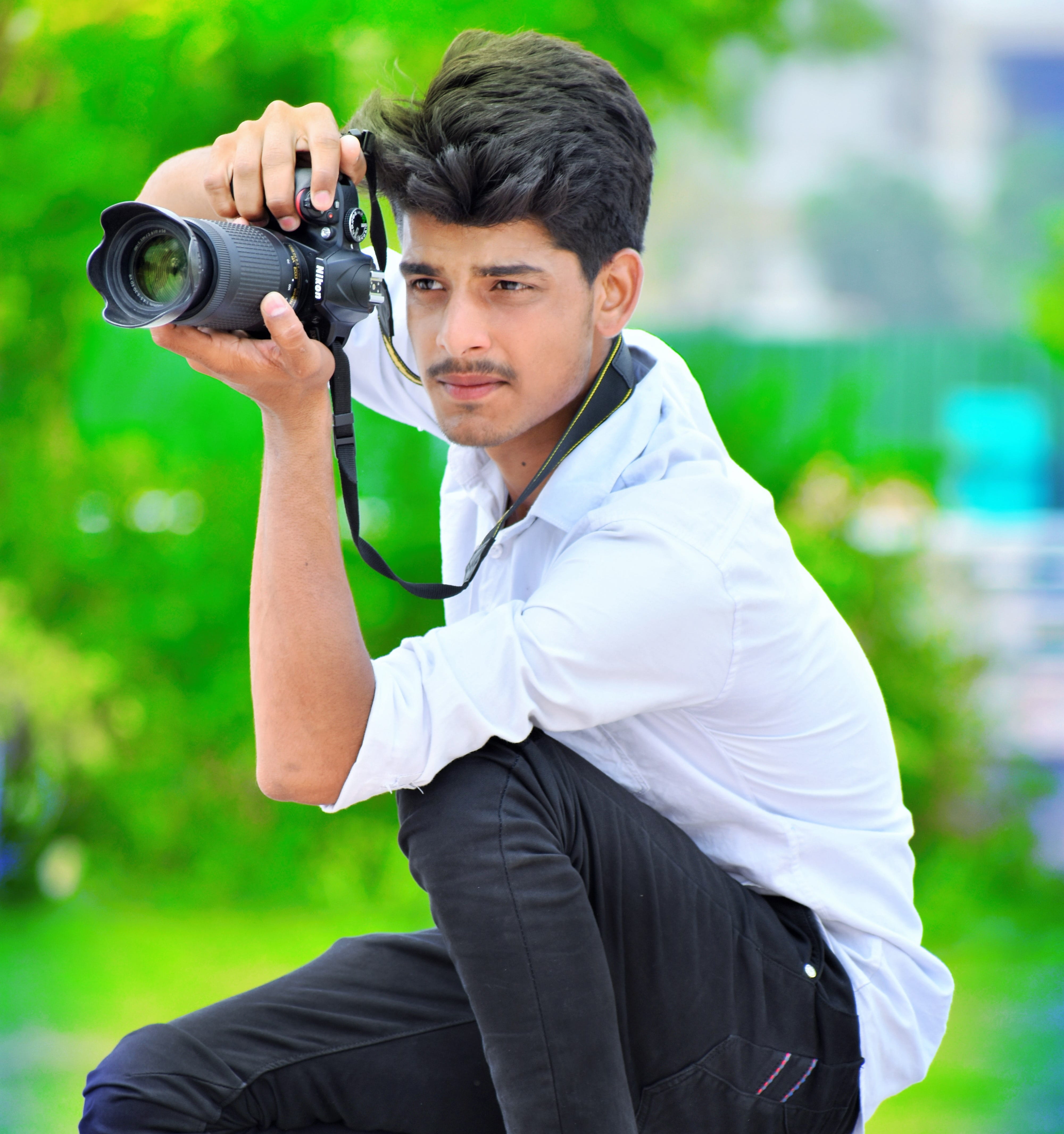 camera photographic equipment, green color, leisure activity, technology