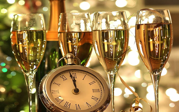 champagne, holidays, midnight, 1920x1200