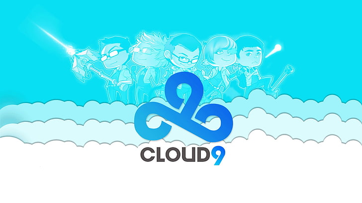 Cloud 9 eSports Logo, men, blue, text, global communications