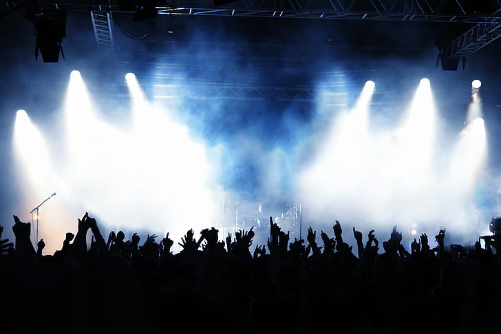 Concert HD, music festival, audience, arms raised, hand Free HD Wallpaper
