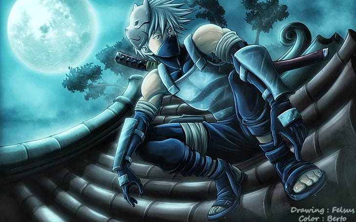 Cool Kakashi Anbu, sky, naruto shippuuden, hatake kakashi, low angle view