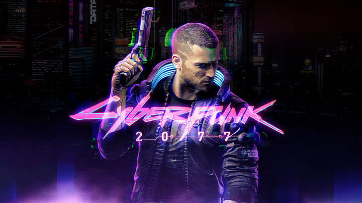 Cyberpunk 2077 Lifepaths, cd projekt red, cyberpunk 2077, logotype, gun Free HD Wallpaper