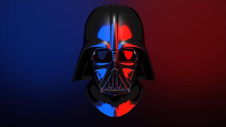 Darth Vader Helmet Art, black background, representation, light  natural phenomenon, multi colored Free HD Wallpaper