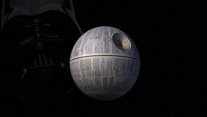 Death Star, nature, star wars, night, dark Free HD Wallpaper