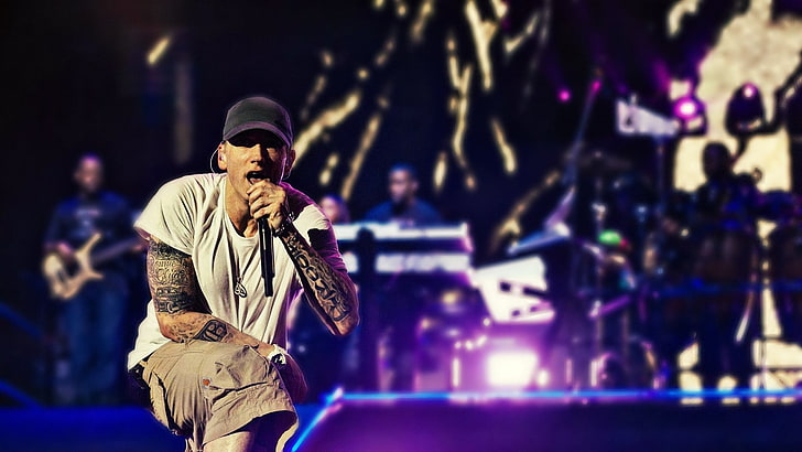 Eminem Rapping, monster tour, event, musician, eminem Free HD Wallpaper