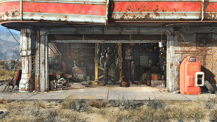Fallout 4 Game, refrigerator, industry, messy, fallout Free HD Wallpaper