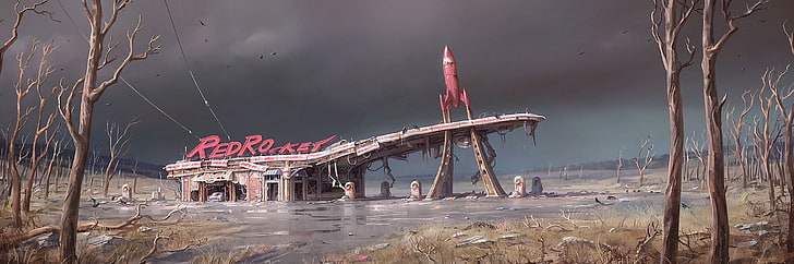 Fallout 5 Concept Art, water, architecture, land, sky Free HD Wallpaper