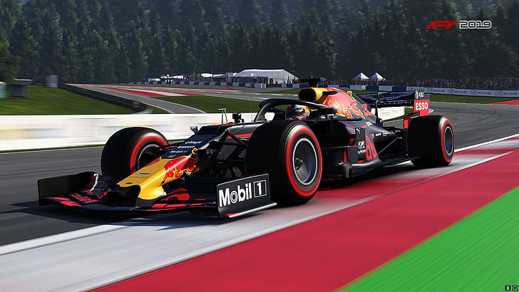 Ferrari F1 Team, f1 2019, race car, red bull rb15, video game Free HD Wallpaper