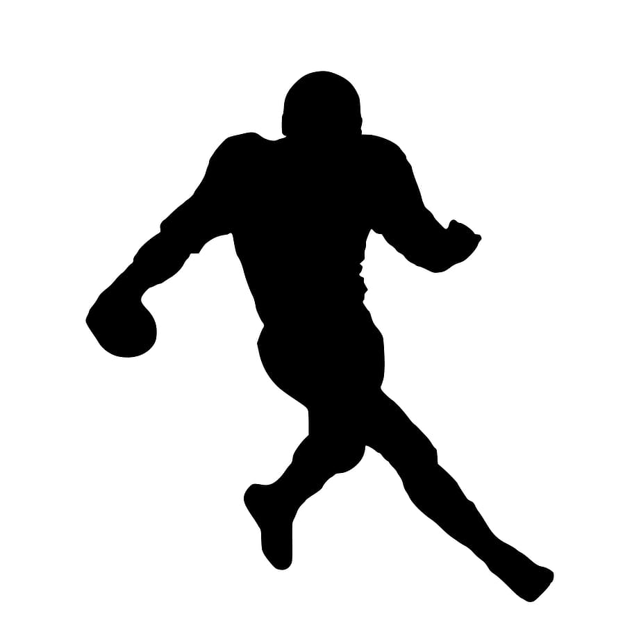 Football Player Helmet Silhouette, doodle, activity, official, logo Free HD Wallpaper