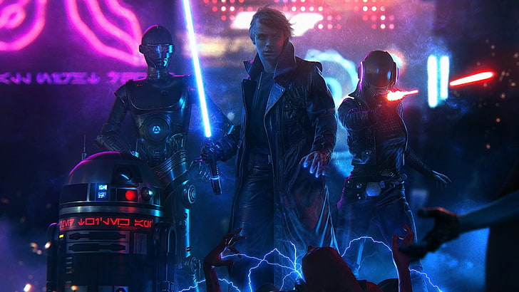 Luke Skywalker Rebels, star wars, people, stage, night Free HD Wallpaper