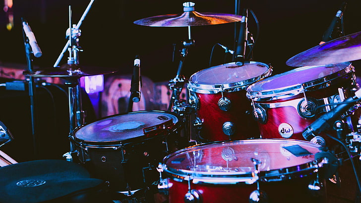 Play Drum Set, popular music concert, focus on foreground, performance, cymbal Free HD Wallpaper