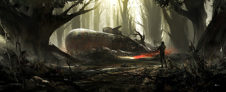 Post Apocalypse Ranger, no people, land, sunbeam, branch Free HD Wallpaper