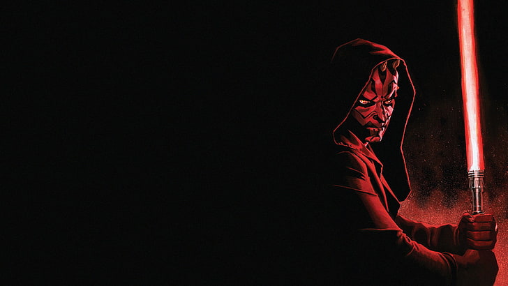 Sith Lightsaber Designs, red, black, star wars, darth maul Free HD Wallpaper