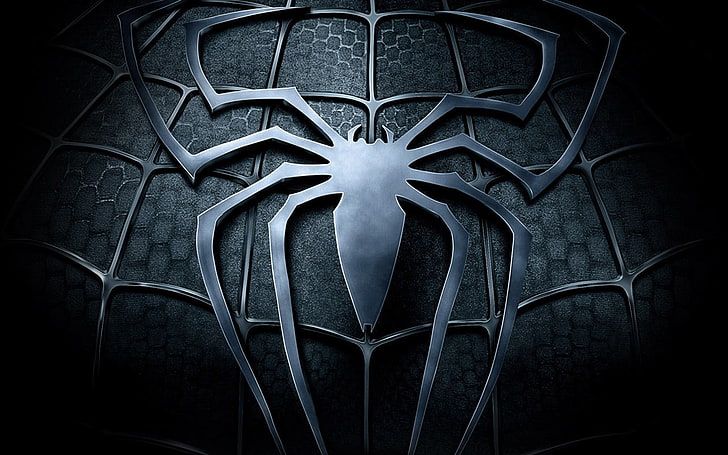 Spider-Man Back Symbol, pattern, spiderman, closeup, ornate Free HD Wallpaper