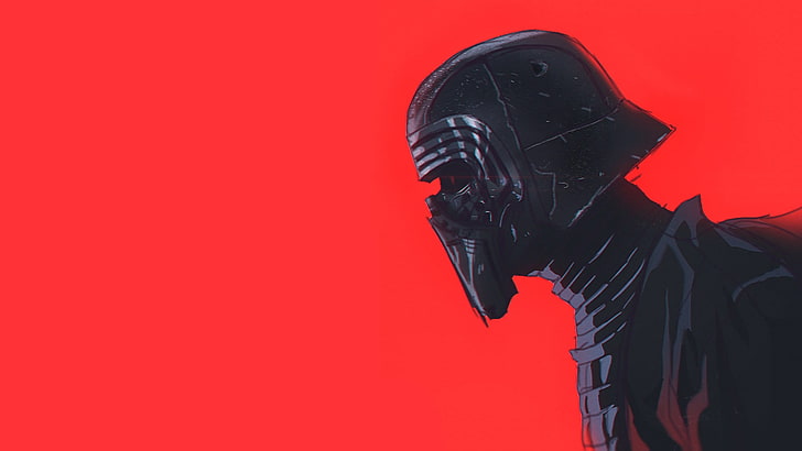 Star Wars 7 Kylo Ren, star wars, aggression, red background, kylo ren Free HD Wallpaper