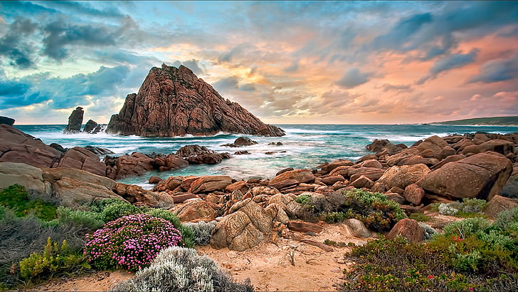 Top Australian Beaches, tranquility, ocean, horizon over water, rock formation