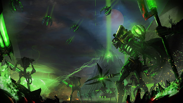 Warhammer 40K deviantART, event, nightclub, people, laser Free HD Wallpaper