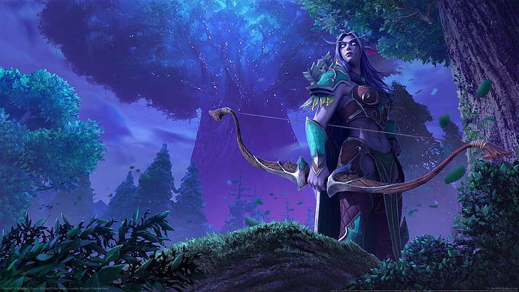 World of Warcraft Cinematic, warcraft iii, sylvanas windrunner, elves, digital art Free HD Wallpaper