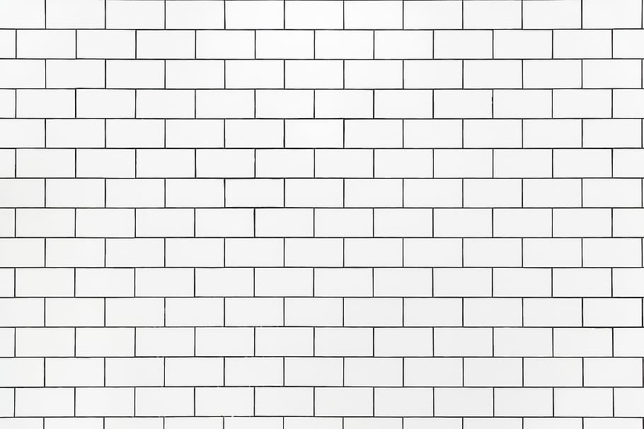 Blank Brick Wall, white color, textures, indoors, tiled floor Free HD Wallpaper