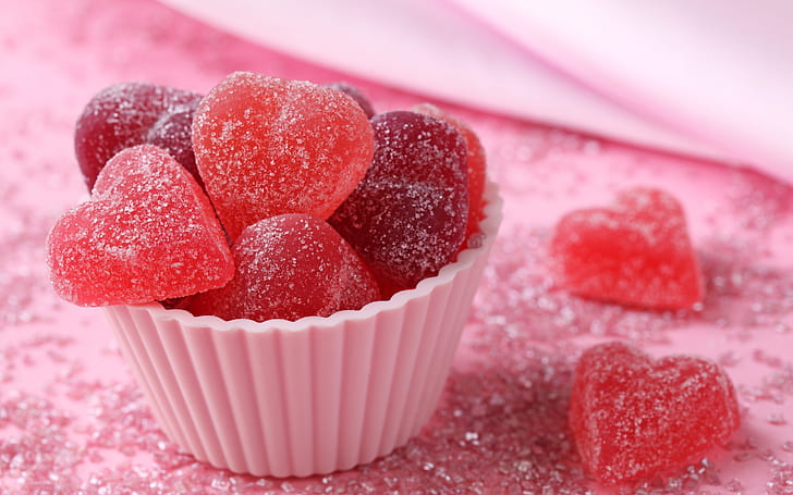 Cookie, Red, sugar, candy,, red Free HD Wallpaper