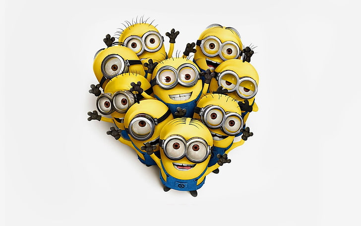 Cute Minion Names, multi colored, cut out, circle, representation Free HD Wallpaper