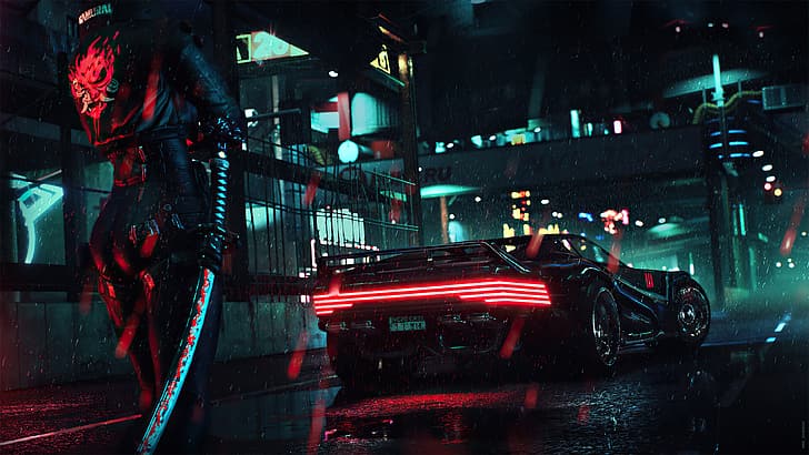 cyberpunk, cyberpunk 2077, samurai, video games