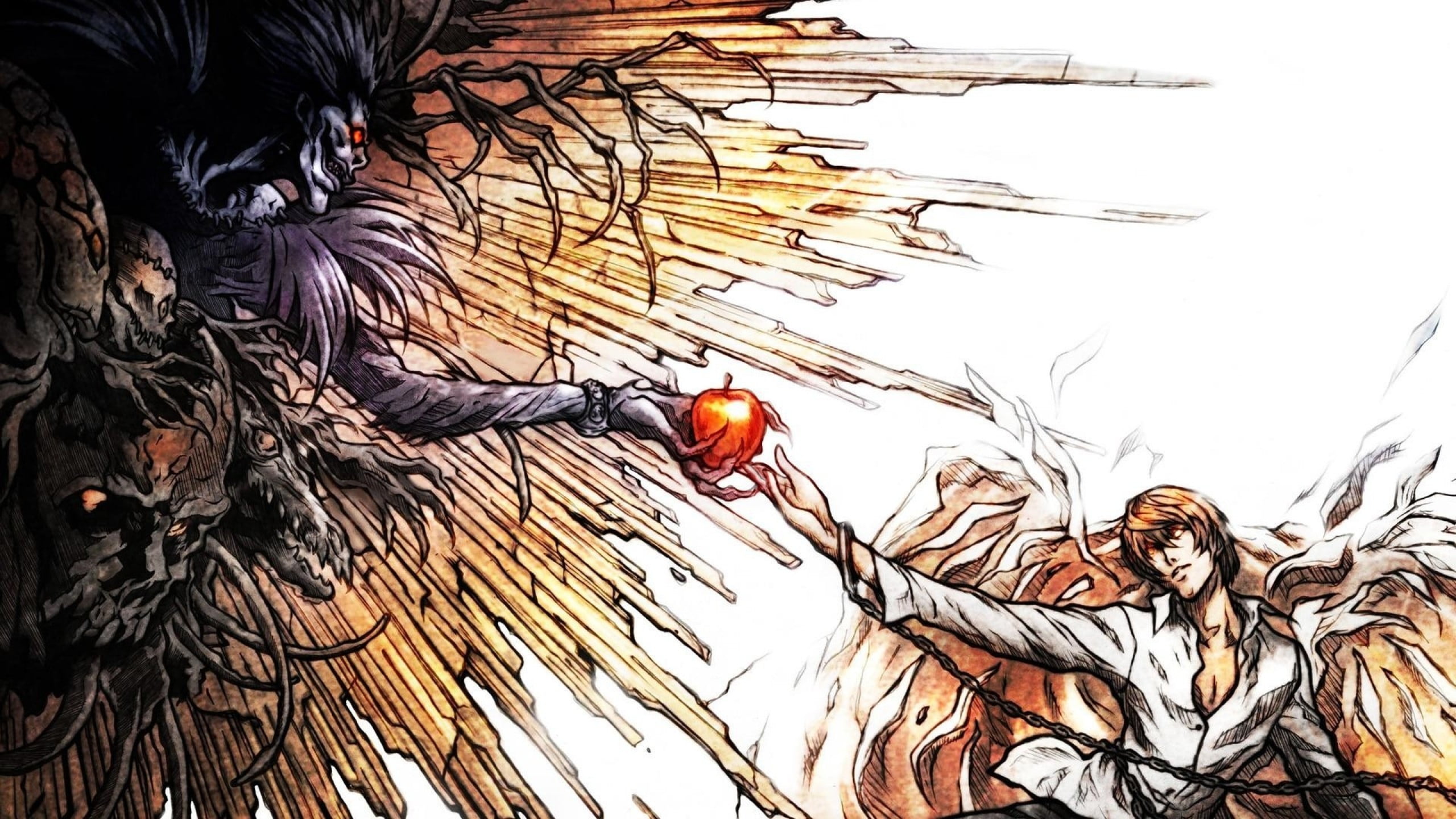 Death Note Manga, tree, one person, ryuk, young adult