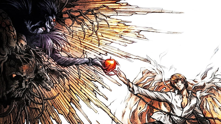 Death Note Manga, tree, one person, ryuk, young adult Free HD Wallpaper