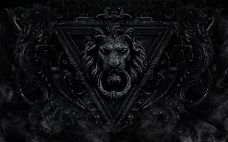 Face Door Knocker, steel, 3d and abstract, lion, cool Free HD Wallpaper