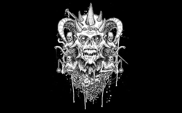 Female Demon Tattoo, satanic, design, no people, indoors Free HD Wallpaper