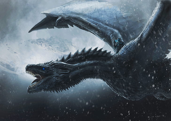 Game of Thrones, game of thrones, dragon, night king game of thrones, tv show Free HD Wallpaper