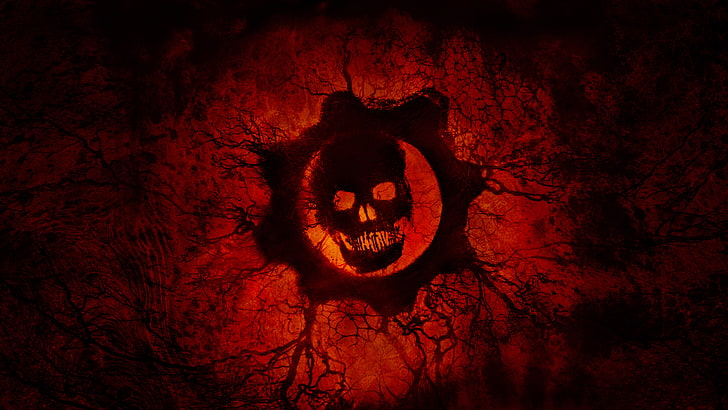 Gears of War Decal, red skull, crimson omen, gears of war Free HD Wallpaper