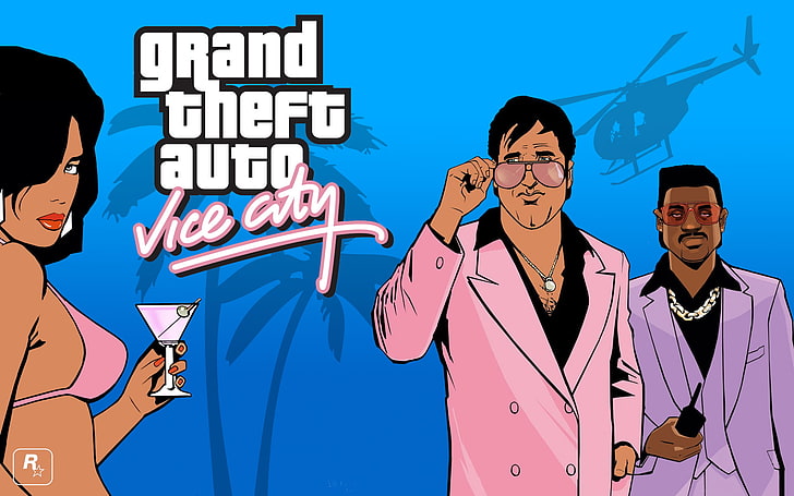 Grand Theft Auto Vice City GTA, people, microphone, group of people, stella Free HD Wallpaper