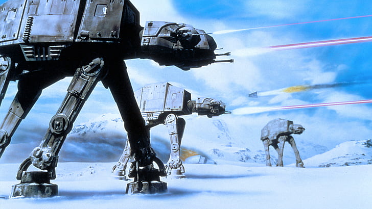 Hoth Battle Scene, star wars, hoth star wars, star wars episode v the empire strikes back, movie