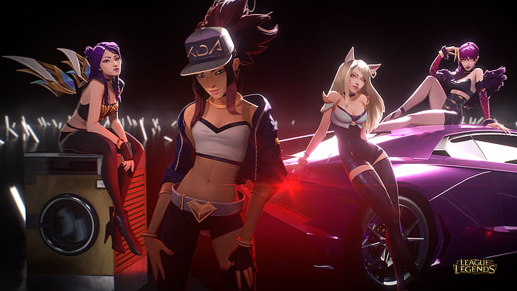 kDa League of Legends Akali Art, league of legends, evelynn league of legends, video game, kaisa league of legends Free HD Wallpaper