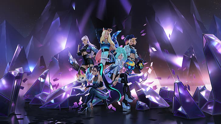 kDa Skins League, ahri, evelynn, ahri league of legends, evelynn league of legends