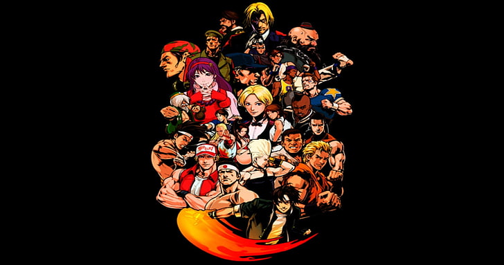 Kyo KOF 96, men, variation, indoors, black background Free HD Wallpaper